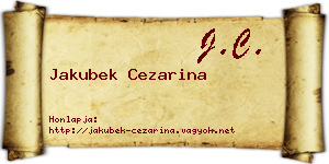 Jakubek Cezarina névjegykártya